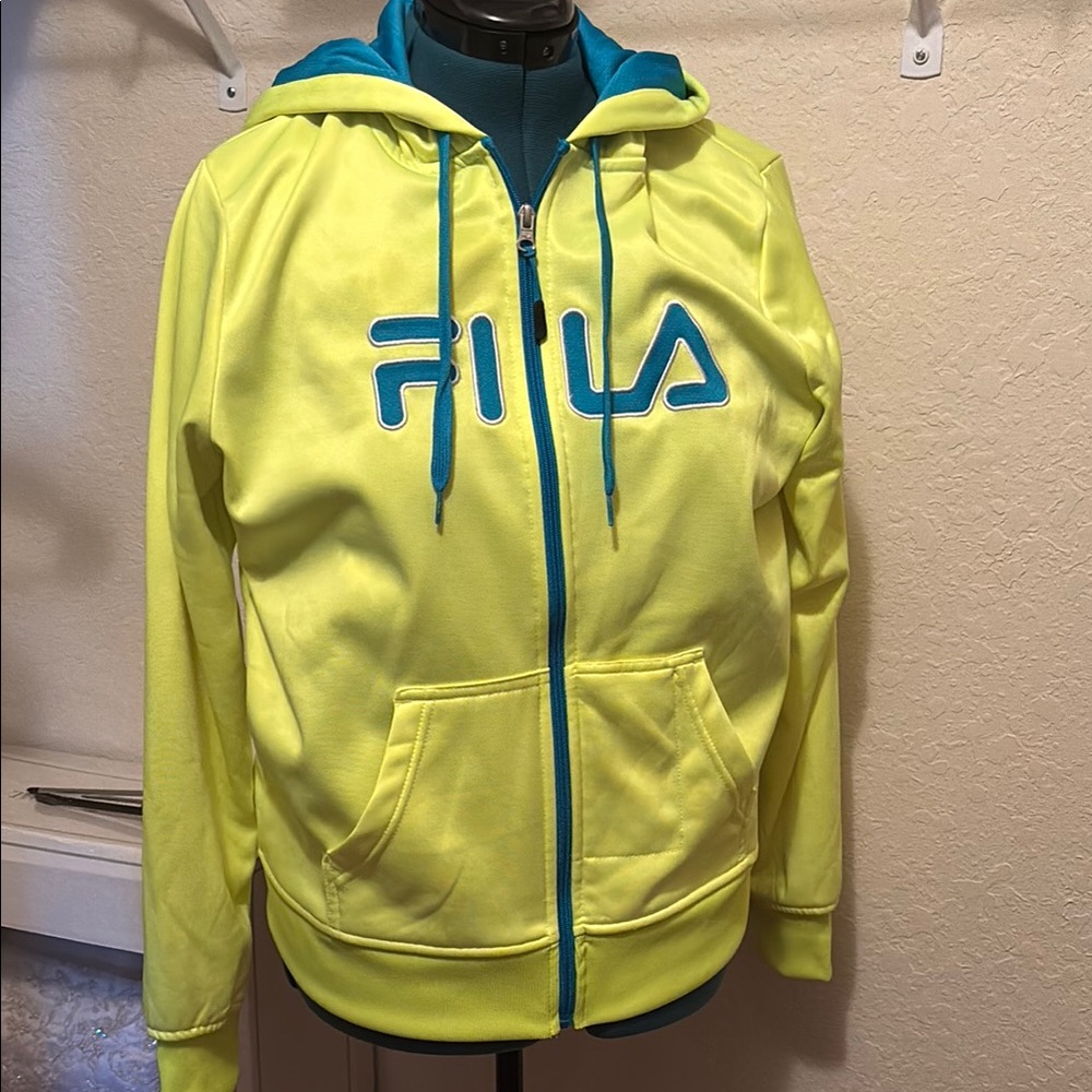 Fila Yellow and Blue Bomber Jacket